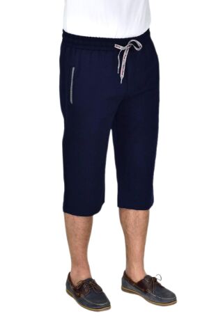 Erkek Büyük Beden Rahat Kesim Düz Paça Likralı Kumaş Kapri BGL-ST04617