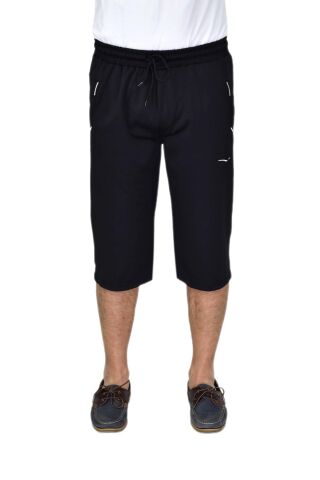 Erkek Büyük Beden Rahat Kesim Düz Paça Likralı Kumaş Kapri BGL-ST04617