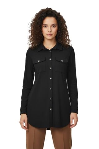 Kadın Düğmeli Cep Modelli Tunik BGL-ST05191