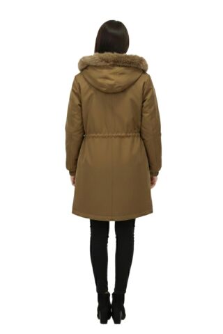 Kadın Kapüşonlu İçi Peluş Mont BGL-ST05027 TABA - 54