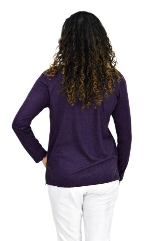 Kadın Yumoş  Bluz BGL-ST04141 MÜRDÜM - L