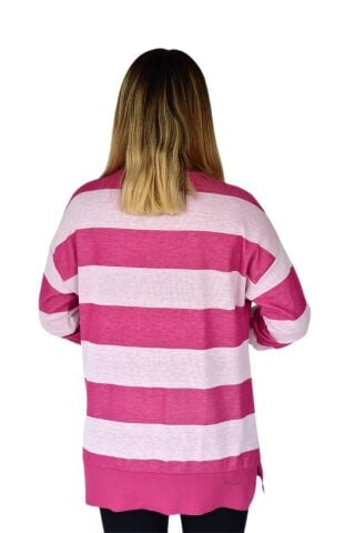Kadın Taşlı Tunik SZG 8619 BGL-ST03277 PEMBE - S/M