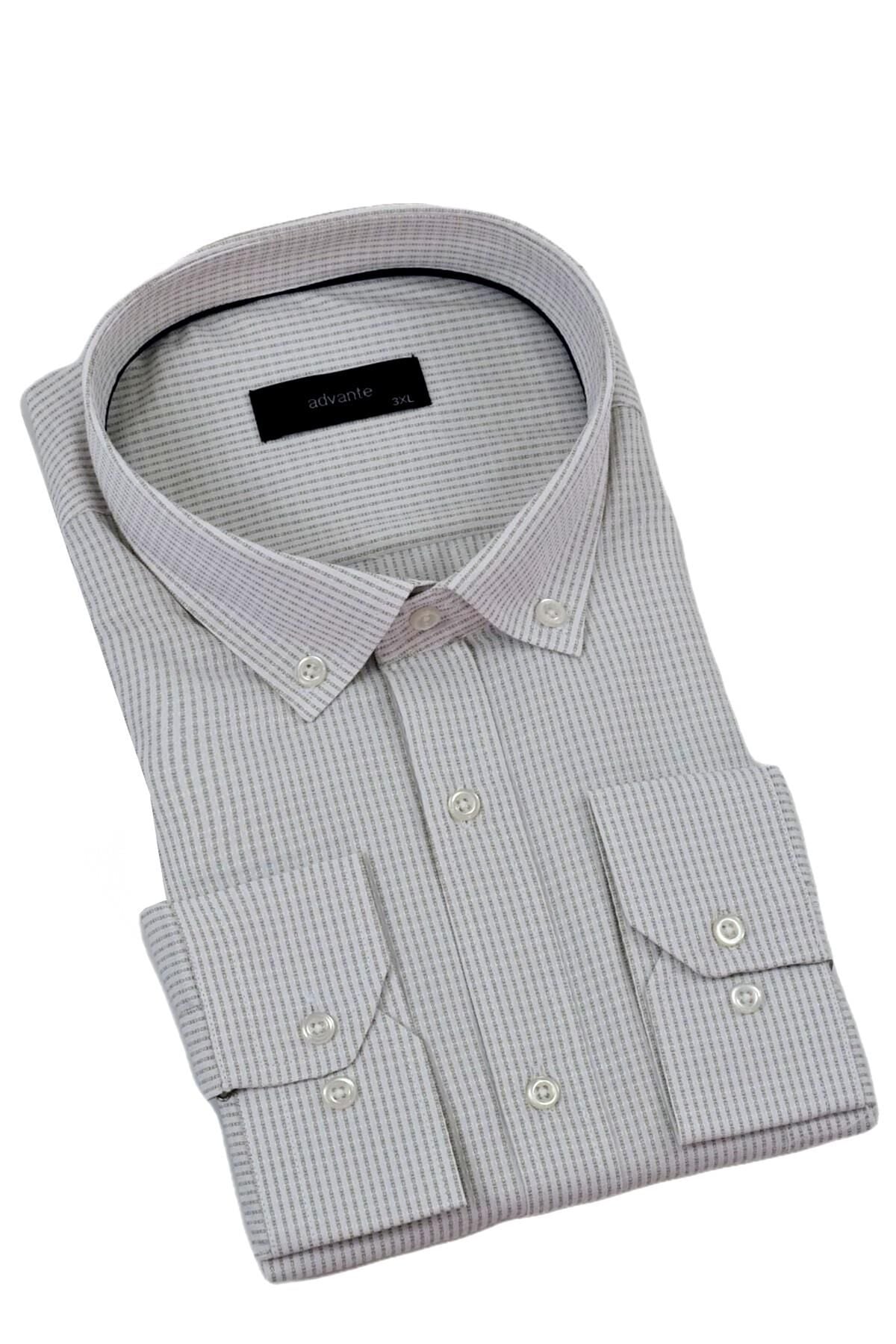 Erkek Büyük Beden Klasik Tek Cepli Uzun Kol Gömlek BGL-ST04341