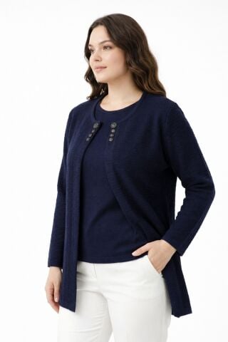 Kadın Anne Triko 2 Li  Hırka Takım BGL-ST05295