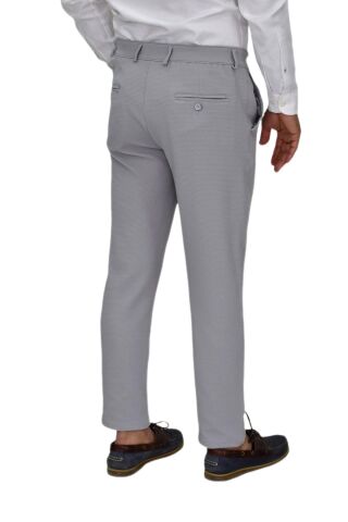 Erkek Likralı Petek Dokuma Kumaş Pantolon Regular Fitt BGL-ST04491 GRİ - 32