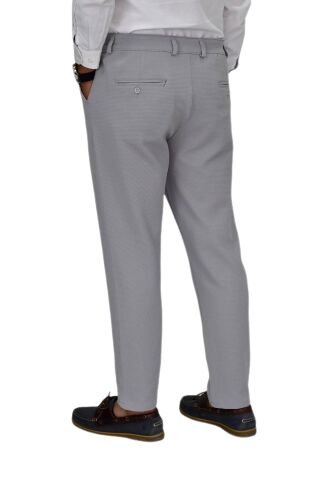 Erkek Likralı Petek Dokuma Kumaş Pantolon Regular Fitt BGL-ST04491 GRİ - 32