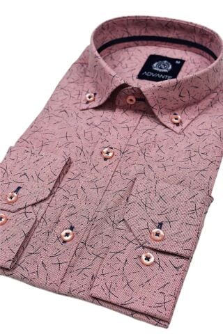 Erkek Uzun Kol Silim Fit Gömlek BGL-ST01688 PEMBE - M
