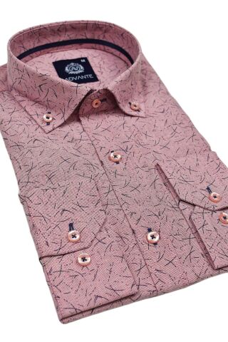 Erkek Uzun Kol Silim Fit Gömlek BGL-ST01688 PEMBE - M