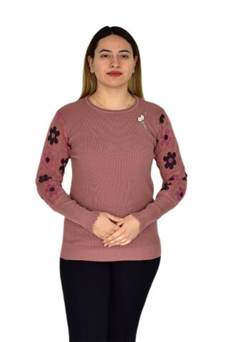 Kadın Triko Papatyalı Kazak BGL-ST03357