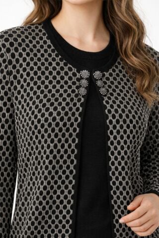 Kadın Anne Triko 2 Li  Hırka Takım BGL-ST05296