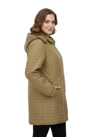 Kadın Kapitone Kapüşonlu İçi Peluş Mont BGL-ST05025 BEJ - 50