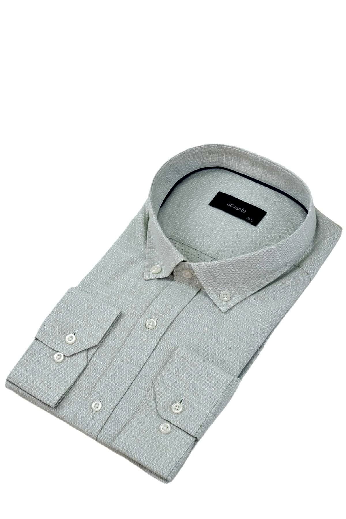 Erkek Büyük Beden Klasik Tek Cepli Uzun Kol Gömlek BGL-ST04342