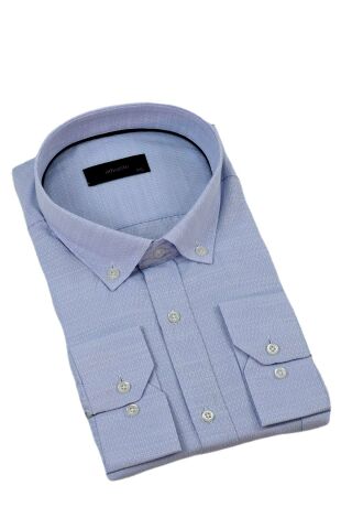 Erkek Büyük Beden Klasik Tek Cepli Uzun Kol Gömlek BGL-ST04342