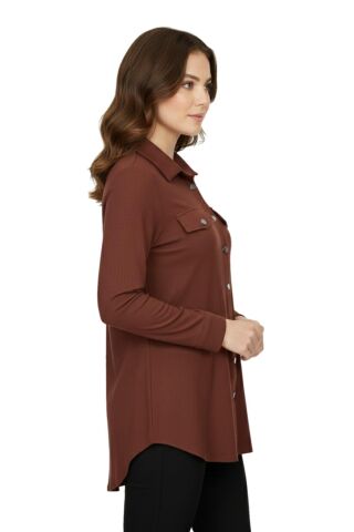 Kadın Düğmeli Cep Modelli Tunik BGL-ST05191 TABA - 40