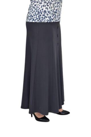 Kadın Kumaş Etek Lastikli Kemer Balık Model BGL-ST03327 FÜME - 44