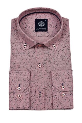 Erkek Uzun Kol Silim Fit Gömlek BGL-ST01688 PEMBE - M