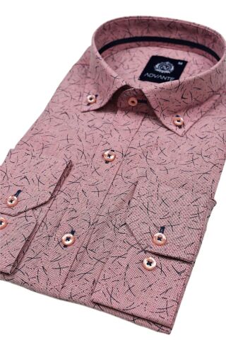 Erkek Uzun Kol Silim Fit Gömlek BGL-ST01688 PEMBE - M