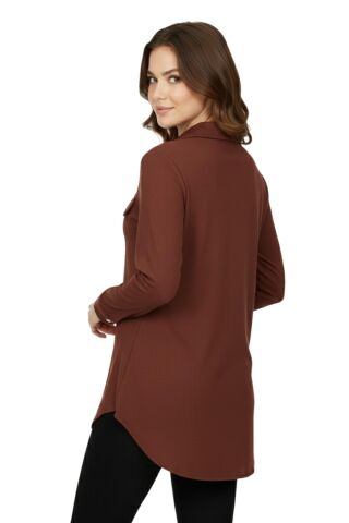Kadın Düğmeli Cep Modelli Tunik BGL-ST05191 TABA - 50