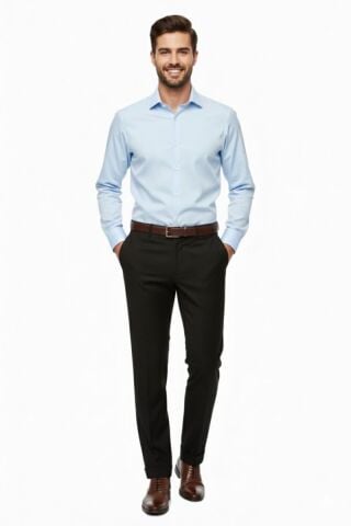 Erkek Silim Fit Klasik Pilesiz  Kumaş Pantolon P1160 BGL-ST04743