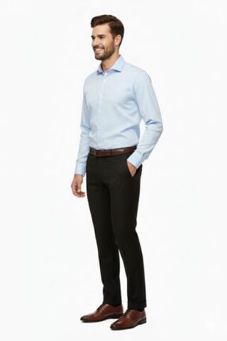 Erkek Silim Fit Klasik Pilesiz  Kumaş Pantolon P1160 BGL-ST04743
