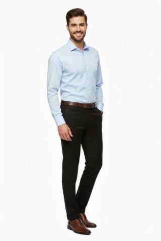 Erkek Silim Fit Klasik Pilesiz  Kumaş Pantolon P1160 BGL-ST04743