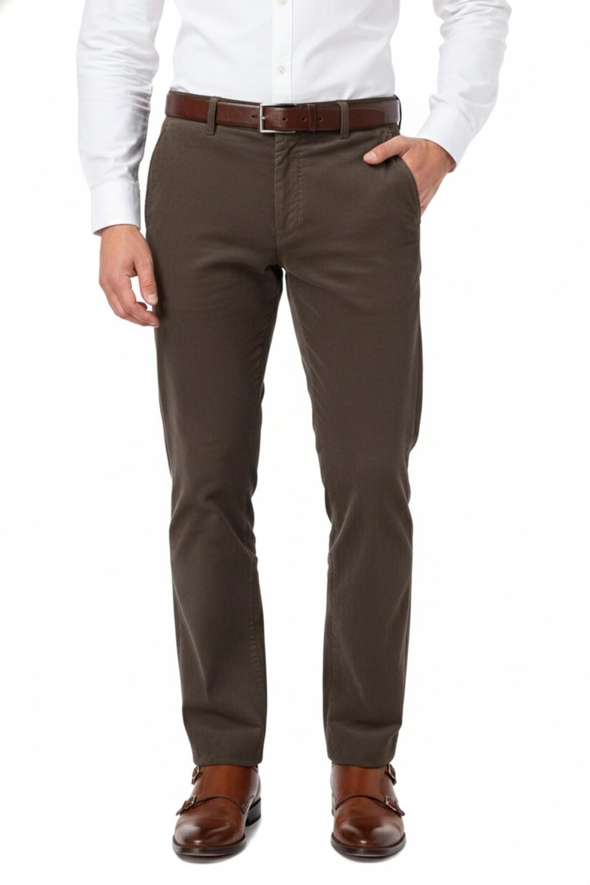 Erkek Kadife Pantolon Regular Kalıp BGL-ST05055 KAHVE - 50