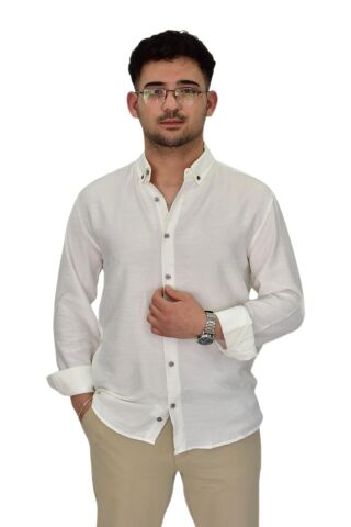 Erkek Spor Gömlek Regular Fit 9646 BGL-ST04411 EKRU - 2XL