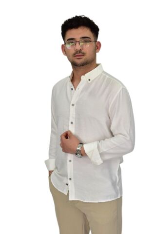Erkek Spor Gömlek Regular Fit 9646 BGL-ST04411 EKRU - 2XL