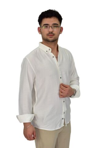 Erkek Spor Gömlek Regular Fit 9646 BGL-ST04411 EKRU - 2XL
