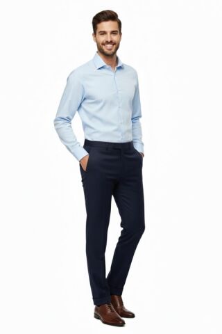 Erkek Silim Fit Klasik Pilesiz  Kumaş Pantolon P1160 BGL-ST04743 LACİVERT - 50
