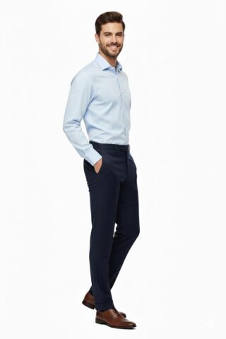 Erkek Silim Fit Klasik Pilesiz  Kumaş Pantolon P1160 BGL-ST04743 LACİVERT - 50