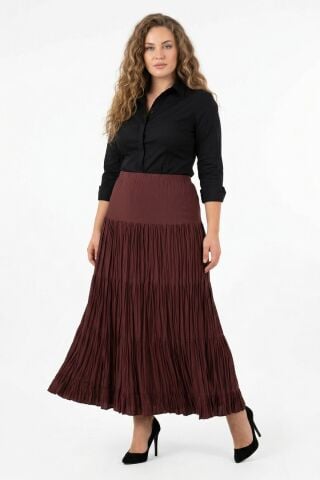 Kadın Uzun Lastikli 5 Parça Etek BGL-ST05418