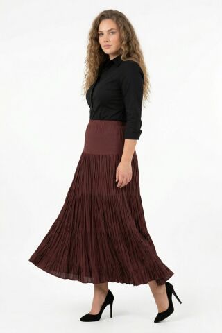 Kadın Uzun Lastikli 5 Parça Etek BGL-ST05418