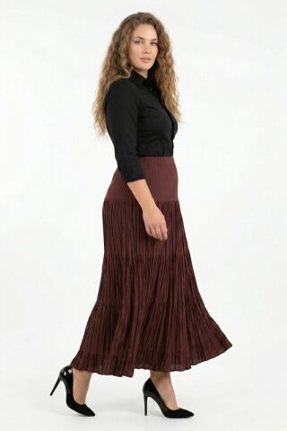 Kadın Uzun Lastikli 5 Parça Etek BGL-ST05418