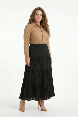 Kadın Uzun Lastikli 5 Parça Etek BGL-ST05418