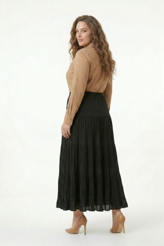 Kadın Uzun Lastikli 5 Parça Etek BGL-ST05418