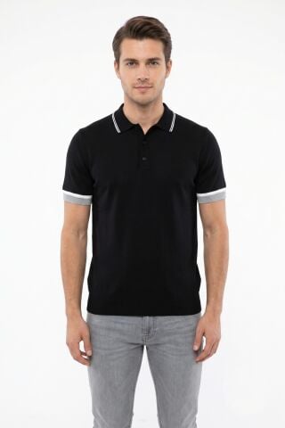 Erkek Polo Yaka Kısa Kollu Triko Tişört Regular Kalıp BGL-ST05559
