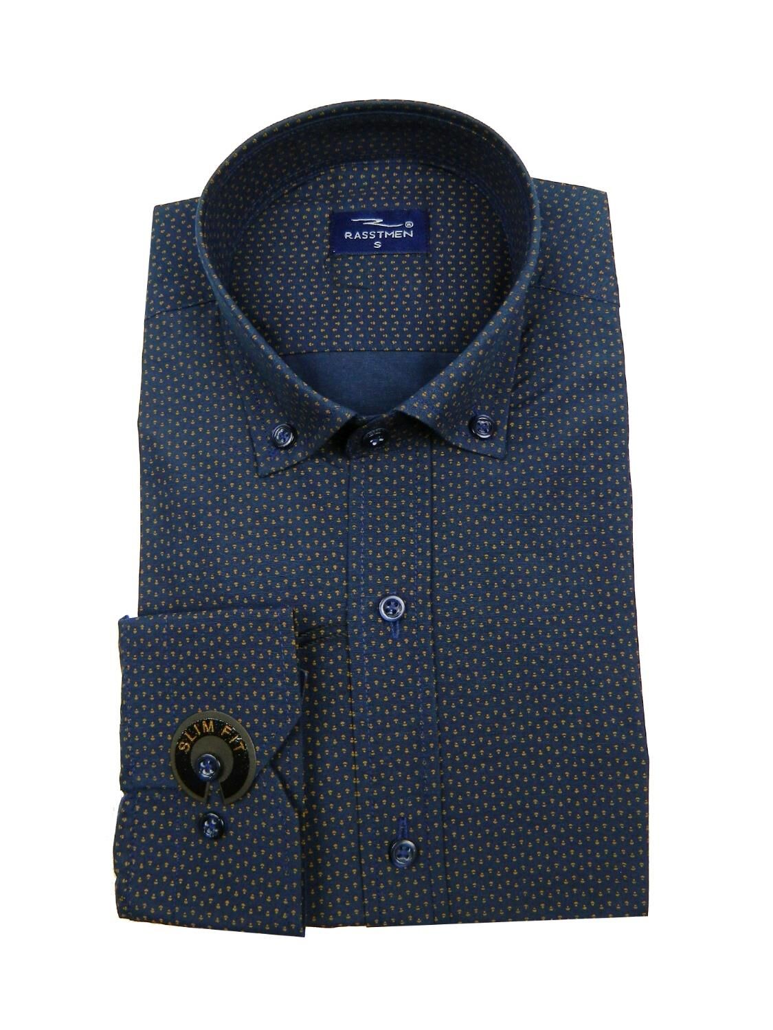 Rasttmen Slim Fit Gömlek Bgl-st00859 LACİVERT - S