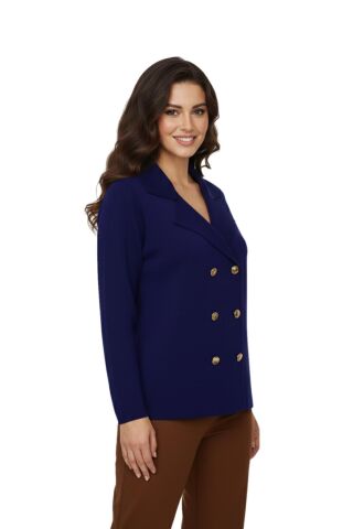 Kadın Kruvaze Düğmeli Triko Hırka BGL-ST05075