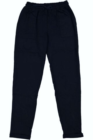 Çocuk Cepli Duble Paça Eşofman Alt BGL-ST03862 SİYAH - 15 YAŞ