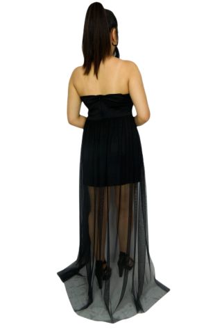 Kadın Eteği Tül Kısa Elbise BGL-ST01691