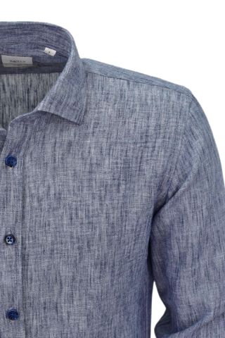 Erkek Yazlık Slim Fitt Uzun Kol Gömlek 2431 BGL-ST04755