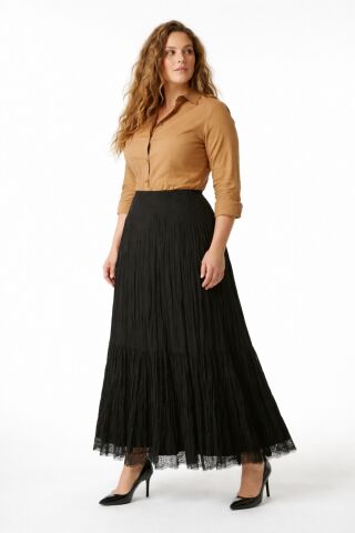 Kadın Uzun Lastikli 5 Parça Etek BGL-ST05419