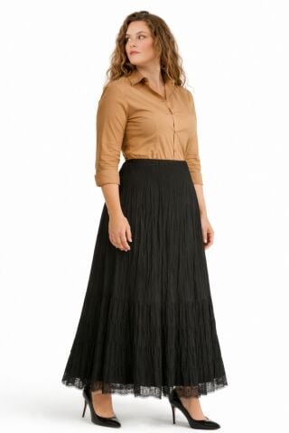 Kadın Uzun Lastikli 5 Parça Etek BGL-ST05419