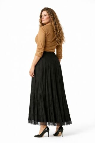 Kadın Uzun Lastikli 5 Parça Etek BGL-ST05419