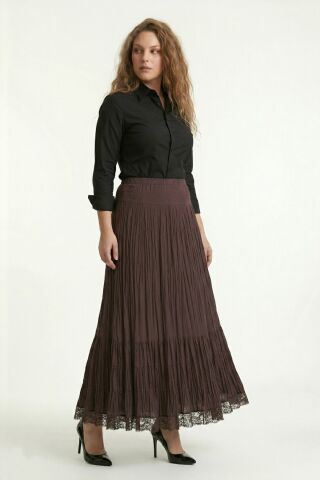 Kadın Uzun Lastikli 5 Parça Etek BGL-ST05419