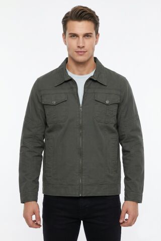Erkek Mevsimlik Kanvas Spor Mont 8002 BGL-ST04368