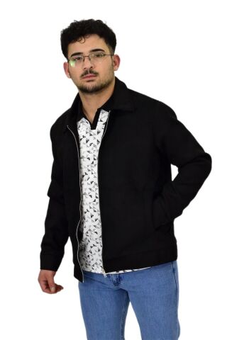 Erkek Mevsimlik Süet Spor Mont 8073 BGL-ST04510 SİYAH - S