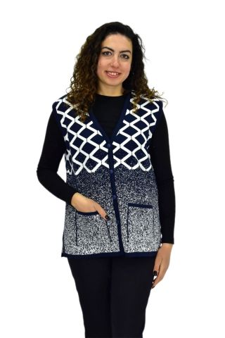 Kadın Anne Cepli Triko Yelek ASY BGL-ST04131