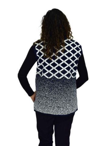 Kadın Anne Cepli Triko Yelek ASY BGL-ST04131 GRİ - L